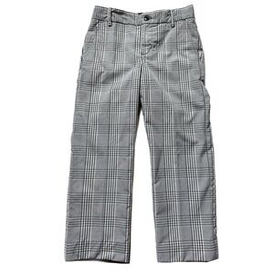 Janie & Jack Boys Gingham Plaid Grey Dressy Pants 10